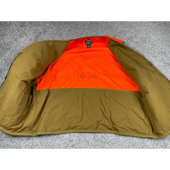 Gander Mountain Guide Series Hunting Vest Mens Large Full Zip Pockets Neon Gorp - Picture 4 of 7